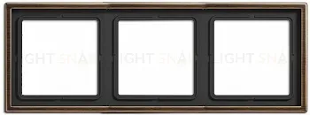Рамка на 3 поста Jung LS 990 античная латунь ME2983AT ME2983AT