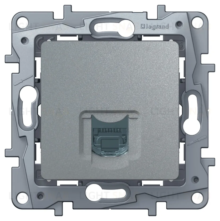 Розетка компьютерная Legrand Etika RJ45 Кат.6 UTP (алюминий) 672453 672453