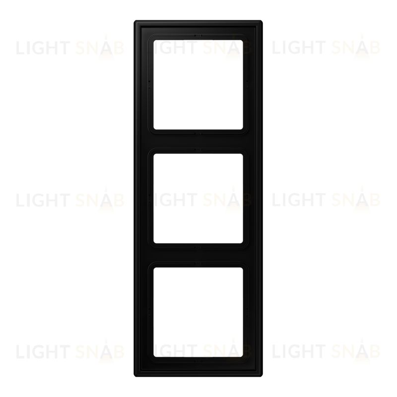 Рамка тройная для горизон./вертик. монтажа Jung LS 990, черный матовый LS983SWM LS983SWM