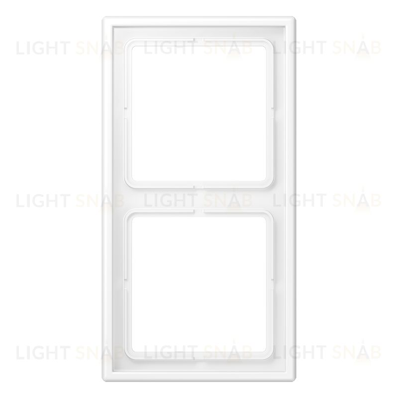 Рамка двойная для горизон./вертик. монтажа Jung LS 990, белый матовый LS982WWM LS982WWM