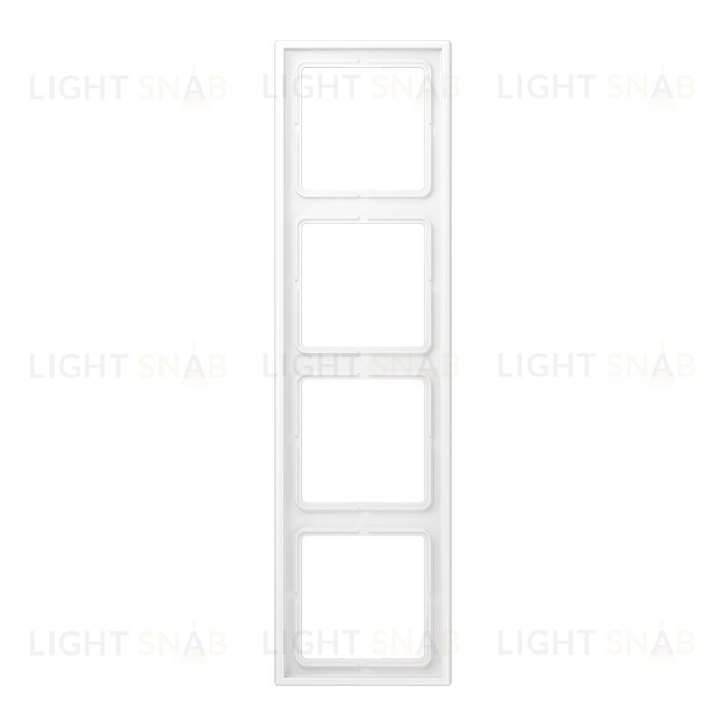 Рамка четверная для горизон./вертик. монтажа Jung LS 990, белый матовый LS984WWM LS984WWM