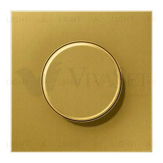 Светорегулятор JUNG универсальный поворотно-нажимной LED 3-100Вт., 20-420Вт ламп накал. и галог., латунь классик 1731DD+ME1740C 1731DD + ME1740C