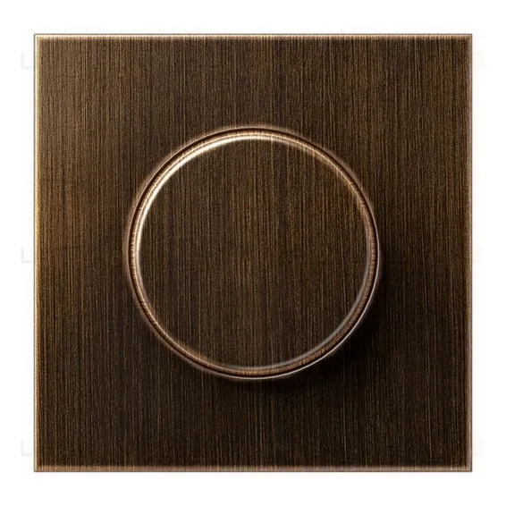 Светорегулятор JUNG поворотно-нажимной LED 3-60Вт., 20-210Вт ламп накал. и галог., античная латунь 1730DD+ME1940AT 1730DD + ME1940AT