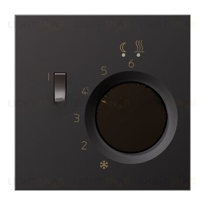 Терморегулятор Jung с датчиком для электрического теплого пола, мех. Eberle 10A/230B алюминий темный FTR231+AL1749D FTR231 + AL1749D