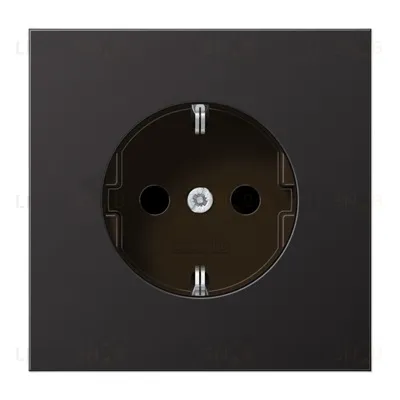 Розетка с заземлением Jung 16А/250В алюминий темный AL1520D AL1520D
