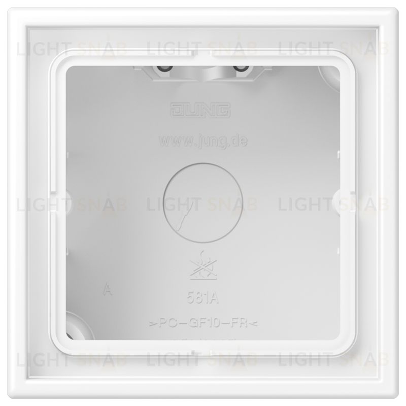Коробка одинарная для накладного монтажа Jung LS 990 белый матовый LS581AWWM LS581AWWM