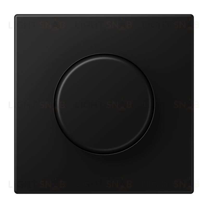 Светорегулятор Jung поворотно-нажимной LED 3-60Вт., 20-210Вт ламп накал. и галог., черный матовый 1730DD+LS1740SWM 1730DD + LS1740SWM