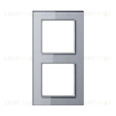 Рамка двойная Jung A creation, серое стекло AC582GLKG AC582GLKG