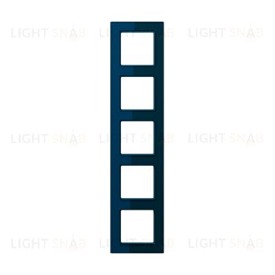 Рамка пятерная Jung A creation, глубокий синий стекло AC585GLNB AC585GLNB