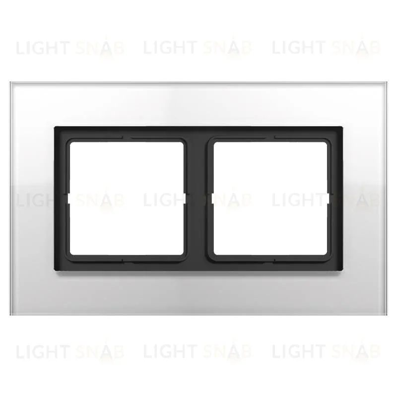 Рамка двойная Jung LS Plus стекло белое LSP982GLWW LSP982GLWW