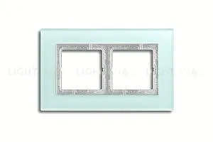 Рамка двойная Jung LS Plus матовое стекло LSP982GLAS LSP982GLAS