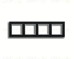 Рамка четверная Jung A Creation черное стекло AC584GLSW AC584GLSW