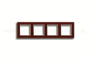 Рамка четверная Jung A Creation стекло красное глянцевое ac584glrt ac584glrt