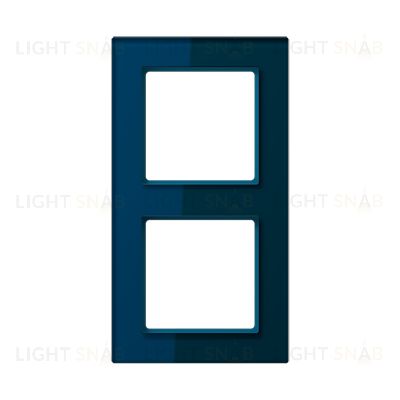 Рамка двойная Jung A creation, глубокий синий стекло AC582GLNB AC582GLNB