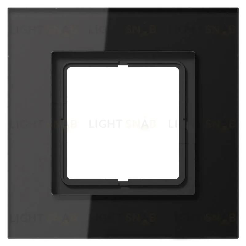 Рамка одинарная Jung LS Plus черное стекло LSP981GLSW LSP981GLSW