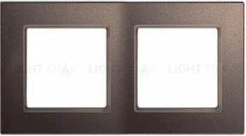 Рамка двойная Jung A Creation мокко стекло AC582GLMO AC582GLMO