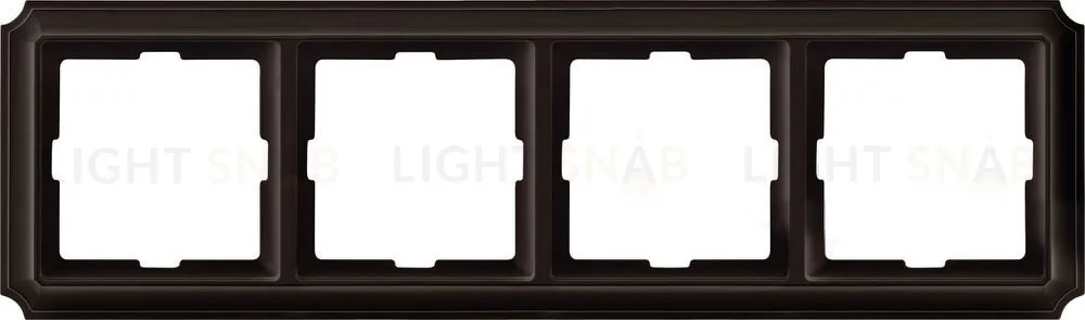 Рамка четверная Merten Antique, коричневая MTN4040-4715 MTN4040-4715
