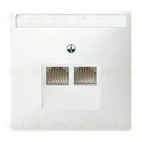 Розетка телефонная двойная Merten RJ11 EPUAE8-8UPO+MTN292619 EPUAE8-8UPO + MTN292619