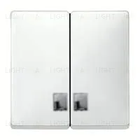 Выключатель двухклавишный с подсветкой Merten 10А/250В MTN3135-0000+MTN413519 MTN3135-0000 + MTN413519