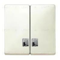 Выключатель двухклавишный с подсветкой Merten 10А/250В MTN3135-0000+MTN413544 MTN3135-0000 + MTN413544