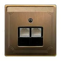 Розетка телефонная двойная Merten RJ11 EPUAE8-8UPO+MTN292643 EPUAE8-8UPO + MTN292643