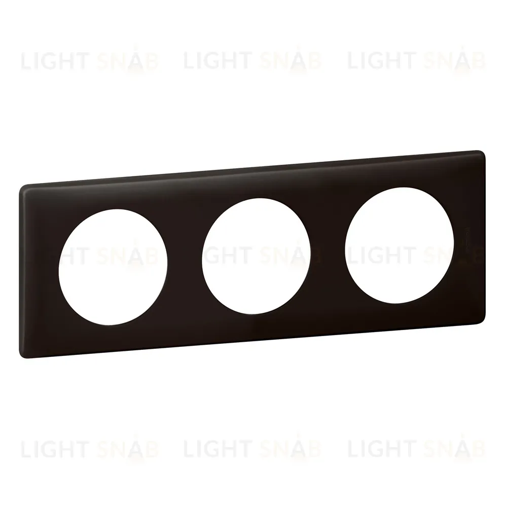 Рамка трехместная Legrand Celiane Черная перкаль 66743 66743