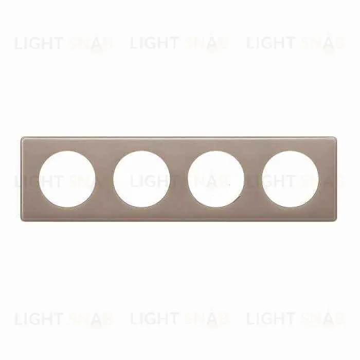 Рамка четырехместная Legrand Celiane, кофейный глянец 66614 66614