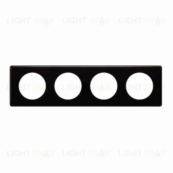 Рамка четырехместная Legrand Celiane, черный глянец 66684 66684