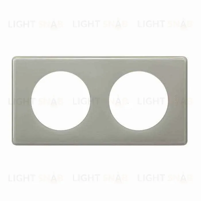 Рамка двухместная Legrand Celiane, серый глянец 66602 66602