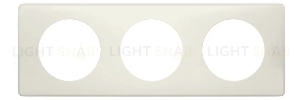 Рамка трехместная Legrand Celiane, белая перкаль 66703 66703