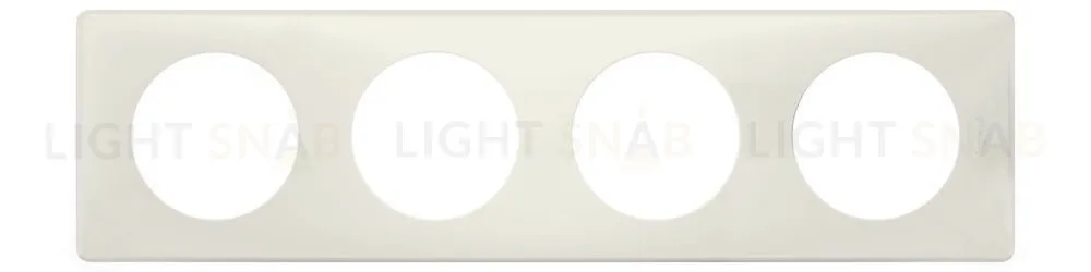 Рамка четырехместная Legrand Celiane, белая перкаль 66704 66704