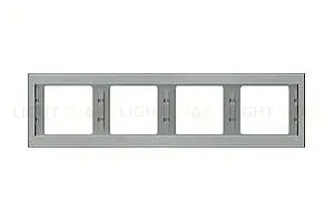 Рамка четверная для горизонтального монтажа Berker K.5 нержавеющая сталь 13837004 13837004