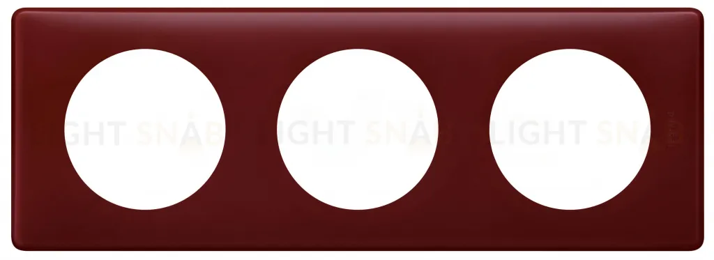 Рамка трехместная Legrand Celiane, перкаль бордо 66753 66753