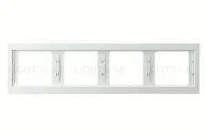 Рамка четверная для горизонтального монтажа Berker K.1, белый глянцевый 13837009 13837009