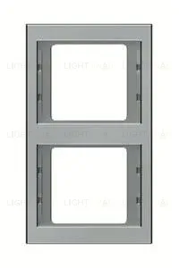 Рамка двойная для вертикального монтажа Berker K.5 нержавеющая сталь 13237004 13237004