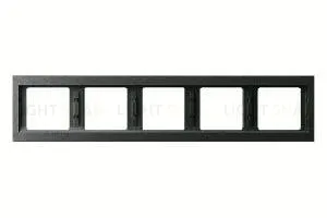 Рамка пятерная для горизонтального монтажа Berker K.1, антрацит 13937006 13937006