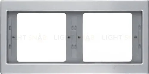 Рамка двухместная горизонтальная Berker K.5 алюминий 13637003 13637003