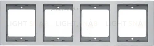 Рамка четырехместная вертикальная Berker K.5 алюминий 13437003 13437003