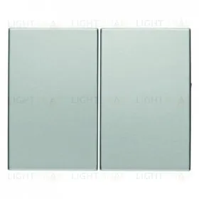 Выключатель двухклавишный Berker 10А/250В, металл алюминий 14357003+3035 14357003 + 3035