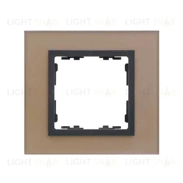 Рамка Simon 82 Nature на 1 пост (медь, стекло) 82817-34 82817-34