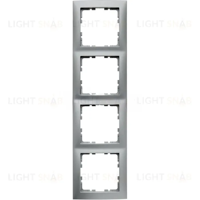 Рамка четверная Berker S.1 алюминий 10149939 10149939