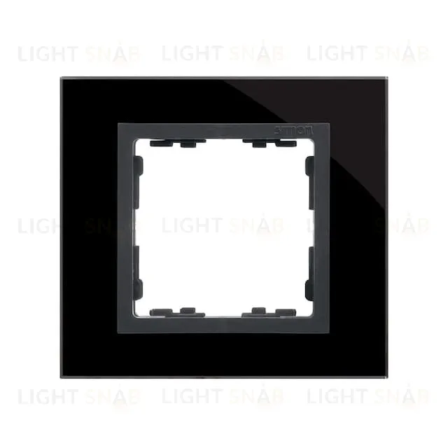 Рамка Simon 82 Nature на 1 пост (черная, стекло) 82817-32 82817-32