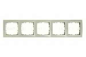 Рамка пятерная Berker S.1 кремовый глянцевый 10158982 10158982