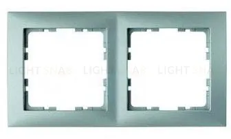 Рамка двойная Berker S.1 алюминий 10129939 10129939