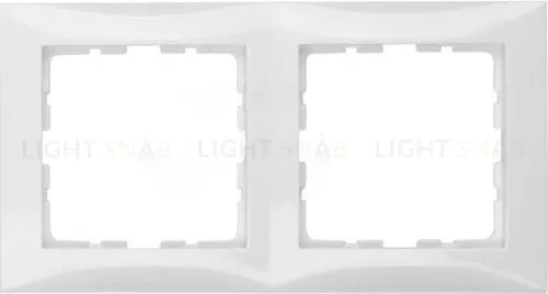 Рамка двойная Berker S.1 полярная белизна с блеском 10128989 10128989