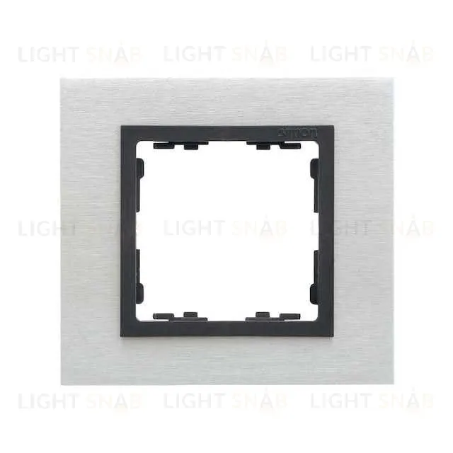 Рамка Simon 82 Nature на 1 пост (сталь матовая, графит) 82817-31 82817-31