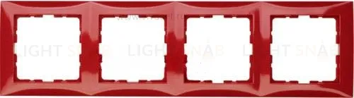 Рамка четверная Berker S.1 красный глянцевый 10148962 10148962