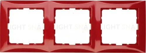 Рамка тройная Berker S.1 красный глянцевый 10138962 10138962