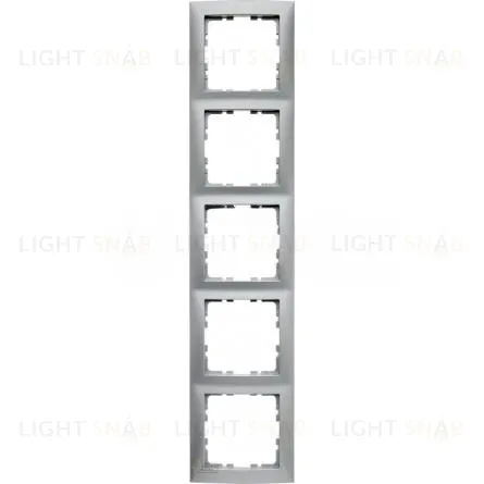 Рамка пятерная Berker S.1 алюминий 10159939 10159939