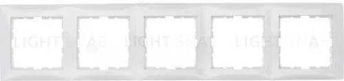 Рамка пятерная Berker S.1 полярная белизна с блеском 10158989 10158989